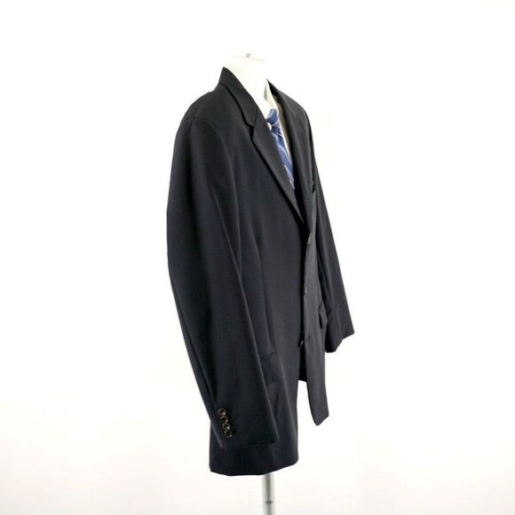 Calvin Klein Wool Blue Birdseye 3 Button Sport Coat 42R - Picture 8 of 15